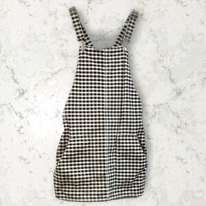TOPSHOP MOTO Black and White Checkered Dress With Pockets